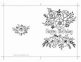 Free Printable Folding Birthday Cards Coloring Pages sketch template