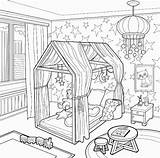 Easy Coloring Of House Inside Pages sketch template