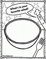 Salad Coloring Pages  Nation sketch template