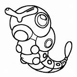 Caterpie Coloring Page  Print IdeaShortcut sketch template