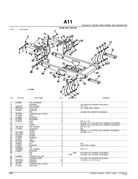 John Deere 350 Attachments (350 Crawler Loader Attachment Only (YR 1965-1970) Parts Catalog ...