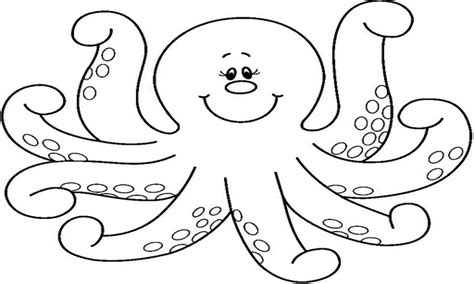 Octopus black and white octopus coloring template octopus clip art ...