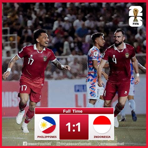 Kết quả bóng đá Philippines 1-1 Indonesia - Vòng loại World Cup 2026