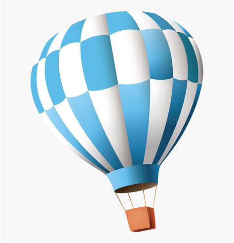 Hot Air Balloon Blue Transparent PNG Clip Art Image , 54% OFF