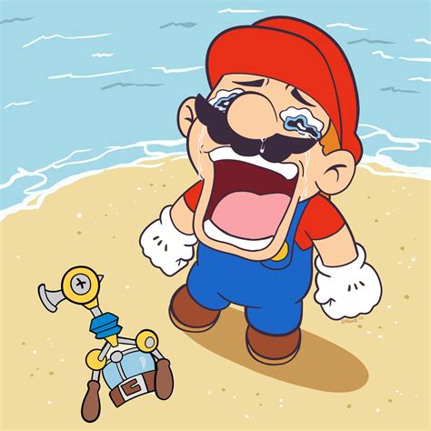 "FLUDD NOOOOOOOOOO!" The only time we see Mario cry | Chopper Crying ...