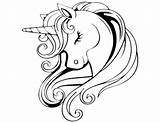 Unicorn Head Coloring Page II  Etsy sketch template