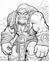 World Of Warcraft Orc Coloring Pages sketch template
