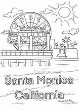 Santa Monica Coloring page sketch template