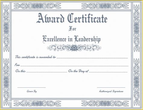 Leadership Award Certificate Template Free Of Free Printable Best Leader Award Certificate ...