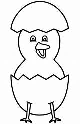 Baby Chick Standing With His Eggshell Coloring Page  Coloring Pages sketch template