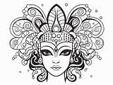 Creative Mardi Gras Coloring Sheet  Page sketch template