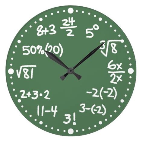 Cool Clocks, Round Wall Clocks, Unique Clocks, Math Clock, Chalkboard Wall Bedroom, Chalk ...