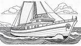 Cartoon Catamaran Coloring Page For Kids Stock Illustration  sketch template