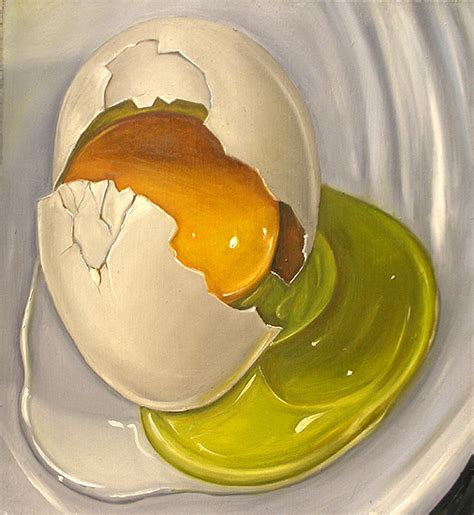 Cracked Egg Painting by Vic Vicini