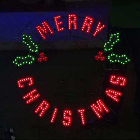 40" LED Lighted "Merry Christmas" Holiday Message Wreath in 2020 | Decorating with christmas ...