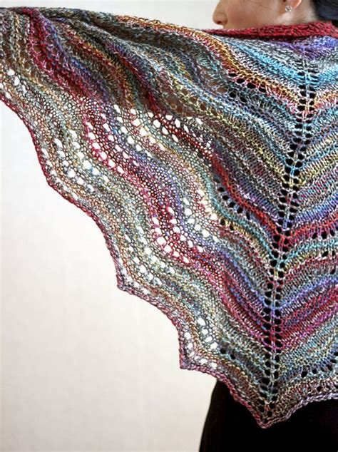 Feather and Fan Comfort Shawl | Comfort shawl, Free knit shawl patterns ...