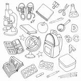 School Supplies Outline sketch template