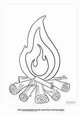 Free Campfire Coloring Page  Printables Kidadl sketch template