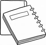 Notebook Coloring Page sketch template