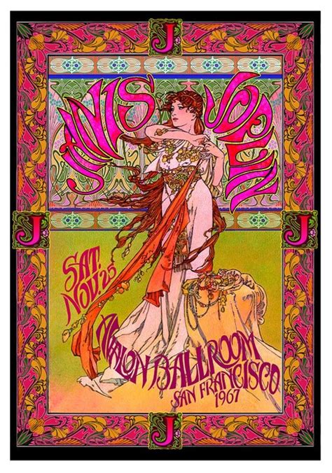 Janis Joplin art nouveau San Francisco concert poster