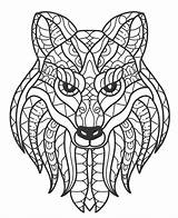 Simple Wolf Mandala Coloring Page  Download Print Or Color Online For sketch template