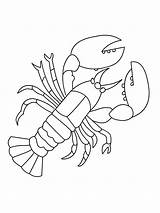 Simple Lobster coloring Page sketch template