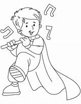 Boy Playing flute Coloring Page  Download Free flute sketch template