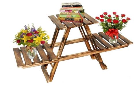 Ruby Perl Home Living Room Side Stand/ Wooden Stool / Flower Pot Stand Wooden Wall Shelf Price ...