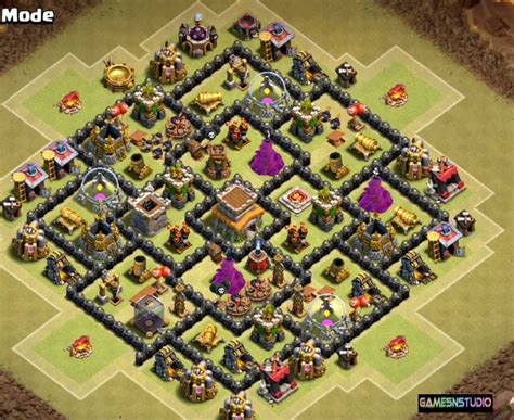 New Town Hall 8 War Base,Trophy Pushing Base & Farming base Layouts with Bomb Tower 2016 | Games ...