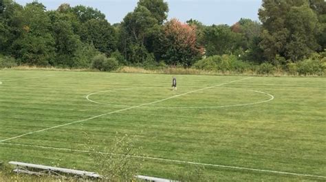 How To Layout Line and Paint Soccer Field in one hour. Marking a futbol field. Easy Fast Basic ...