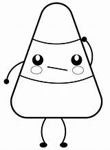 Kawaii Candy Corn Coloring Page  Free Printable Pages For Kids sketch template