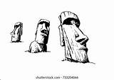 Moai Sculptor Supercoloring Esculturas Zeus Pascua Faciles Esmirna  sketch template