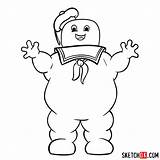 Ghostbusters Stay Puft Marshmallow Man Coloring Pages Sketch Page sketch template
