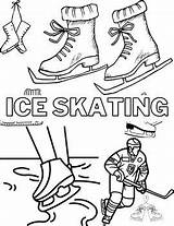 ice Skating coloring page Printable Winter For Kids sketch template