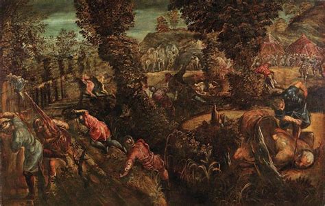 The Battle Between the Philistines and the Israelites - Tintoretto - WikiArt.org