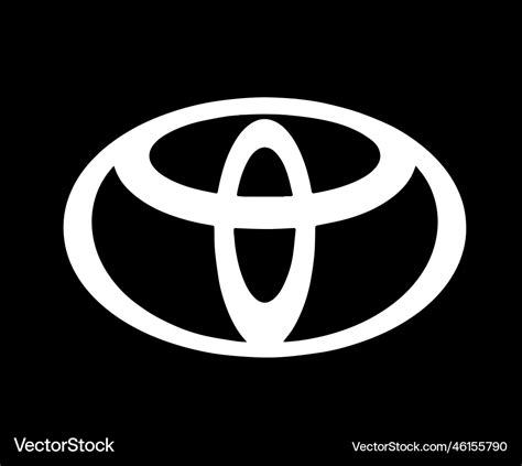 Toyota brand logo symbol white design japan car Vector Image