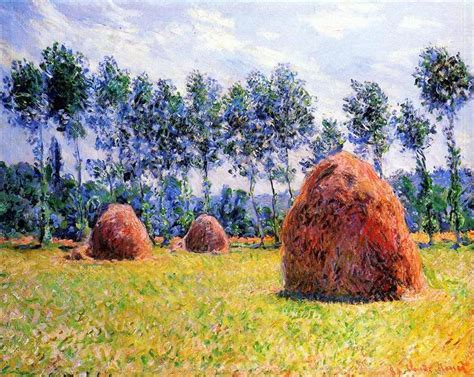 Haystacks at Giverny, 1884 - Claude Monet - WikiArt.org