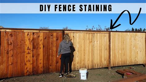 DIY Wood Fence Staining - YouTube