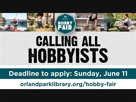 Hobby Fair Applications Now Accepted | Orland Park, IL Patch