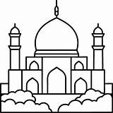 Mosque coloring Pages Outline minaret And Dome On White  sketch template