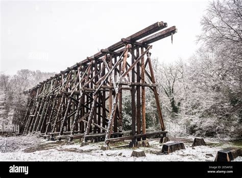 Athens, Georgia, USA historic abandoned train trestle Stock Photo - Alamy