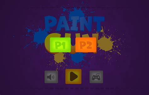 🕹️ Play Paint Gun Game: Free Online 1 or 2 Player Colored Paintball ...