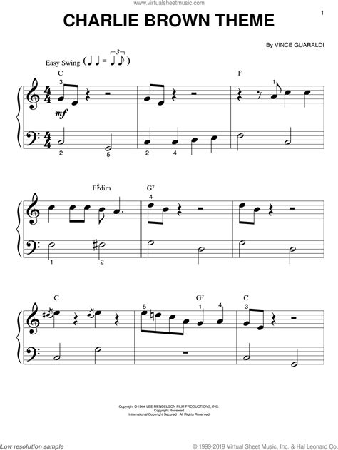 Charlie Brown Christmas Theme Song Sheet Music - Theme Image