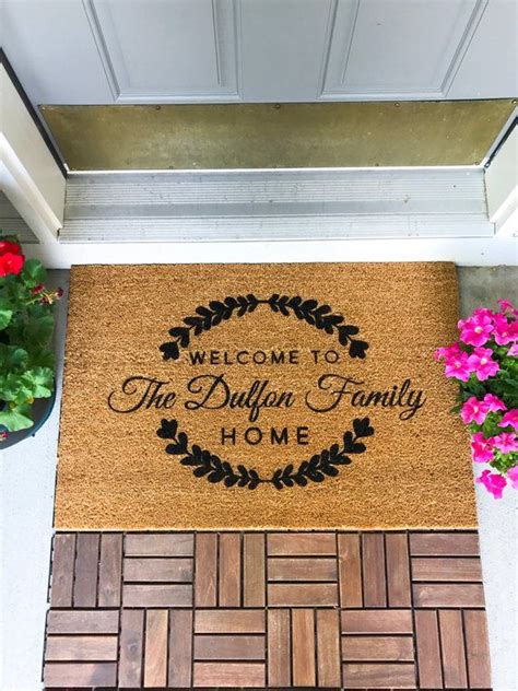 LARGE 24x36 Customized Doormat/Welcome Mat - Laurel Design 100% Coir ...