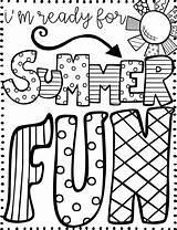 Printable Summer Coloring Page sketch template