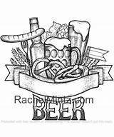 Beer Festival  Oktoberfest PDF Coloring Book – Rachel Mintz sketch template
