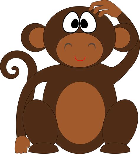 Free Cute Cartoon Monkey Clipart Illustration - vrogue.co