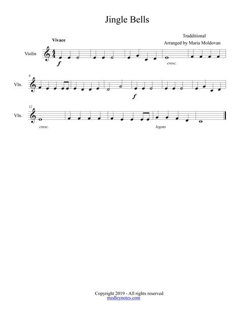 Jingle Bells for early beginner violin | MedleyNotes