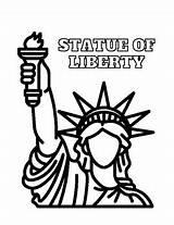 Statue Of Liberty Coloring Page sketch template