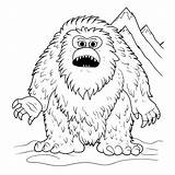 Yeti coloring page – Coloring Corner sketch template
